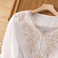 thumbnail image 7 of LEBONYARD Womens Tops Plus Size,Tops for Women Women's Casual Short Sleeve Round Neck Tops Summer Loose Tee Shirts Blouse White M, 7 of 7