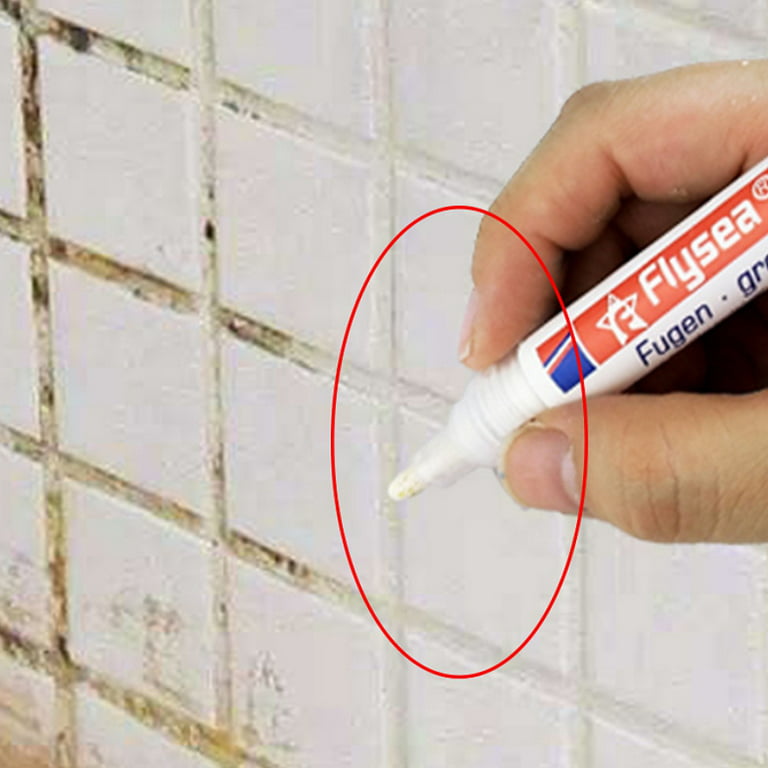Autmor Grout Pen White Grout Repair Marker with Replacement Nib Tip to Restore The Look of Tile Grout Lines (1pcs), 1 Pcs