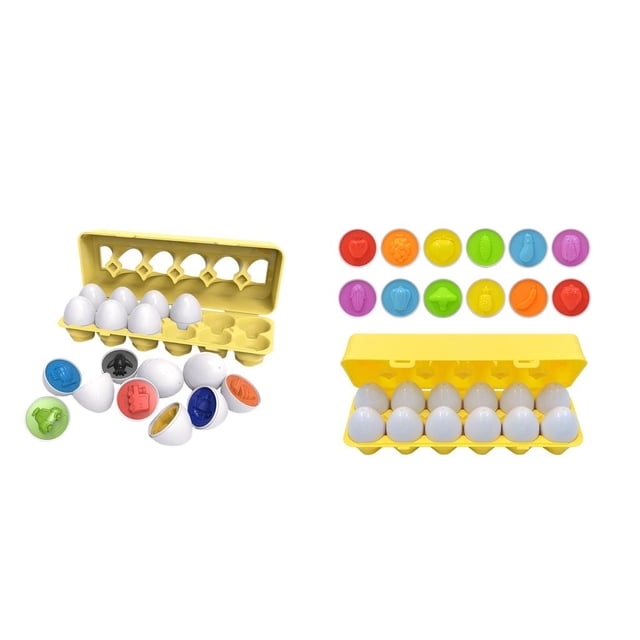 2 Juegos Montessori Clasificador Divertido Huevo Juguetes Educativos de Aprendizaje Rompecabezas Baoblaze Huevos a juego