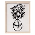 thumbnail image 2 of American Art Decor Branch Leaves in a Vase Printed Glass Wall Art, Natural/Black - 12" x 15", 2 of 6