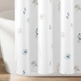 thumbnail image 4 of Lush Decor Livia Flora Silver-Infused Antimicrobial Shower Curtain Neutral/Blue Single 72X72, 4 of 5