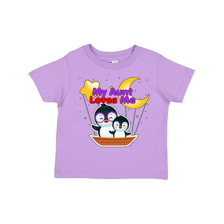 

Inktastic My Aunt Loves Me Penguin Gift Toddler Boy or Toddler Girl T-Shirt