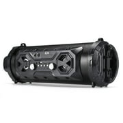 NOVASHION Portable Bluetooth Speakers, 20W Bluetooth Boombox with Subwoofer, FM Radio RGB EQ Stereo Sound Bass, Hand-free Calling, TF Card, Wireless Indoor/Outdoor Speaker