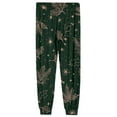 thumbnail image 6 of Wutalume Men's Drawstring Pocket Cuffed Casual Pants with Christmas Print, Soft Home Sleep Pants for Lounge, Holiday Wear, and Comfortable Relaxation,Dark Green L, 6 of 7
