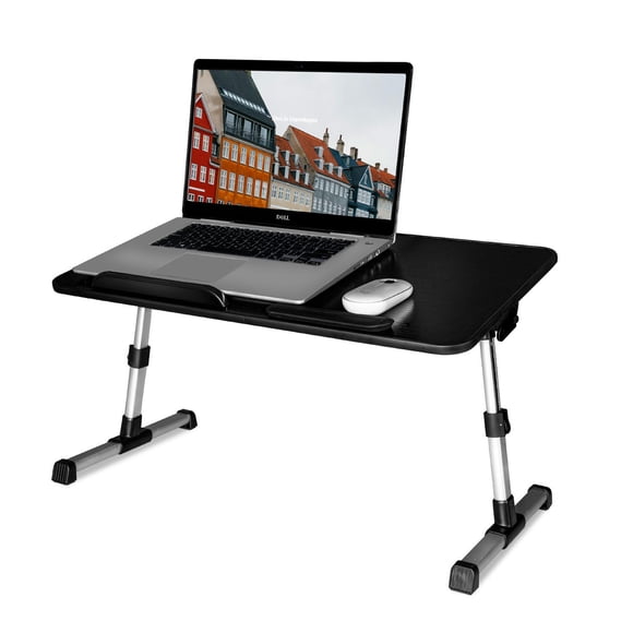 Height & Angle Adjustable Laptop Stand for 17" Laptop, Portable Lap Desk Bed Tray Table with Foldable Legs for Couch Sofa Floor