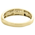 thumbnail image 6 of 14K Yellow Gold Diamond Trio Set Tiered Halo Bridal Rings + Wedding Band 0.87 Ct, 6 of 7