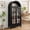 Black, variant on 70'' Tall Arched Bookshelf with 5 Tier Shelf and Doors, Wood Bookcase Cabinet for Bedroom, Living Room