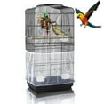 thumbnail image 3 of Birds Cage Seeds Cather Adjustable Airy Nylon Mesh Net Dustproof Birdcage Cover Skirt for Parrot Parakeet Macaw African Round Square Cages, 3 of 8