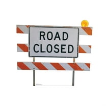 Cardboard People Road Closed Sign Life Size Cardboard Cutout Standup
