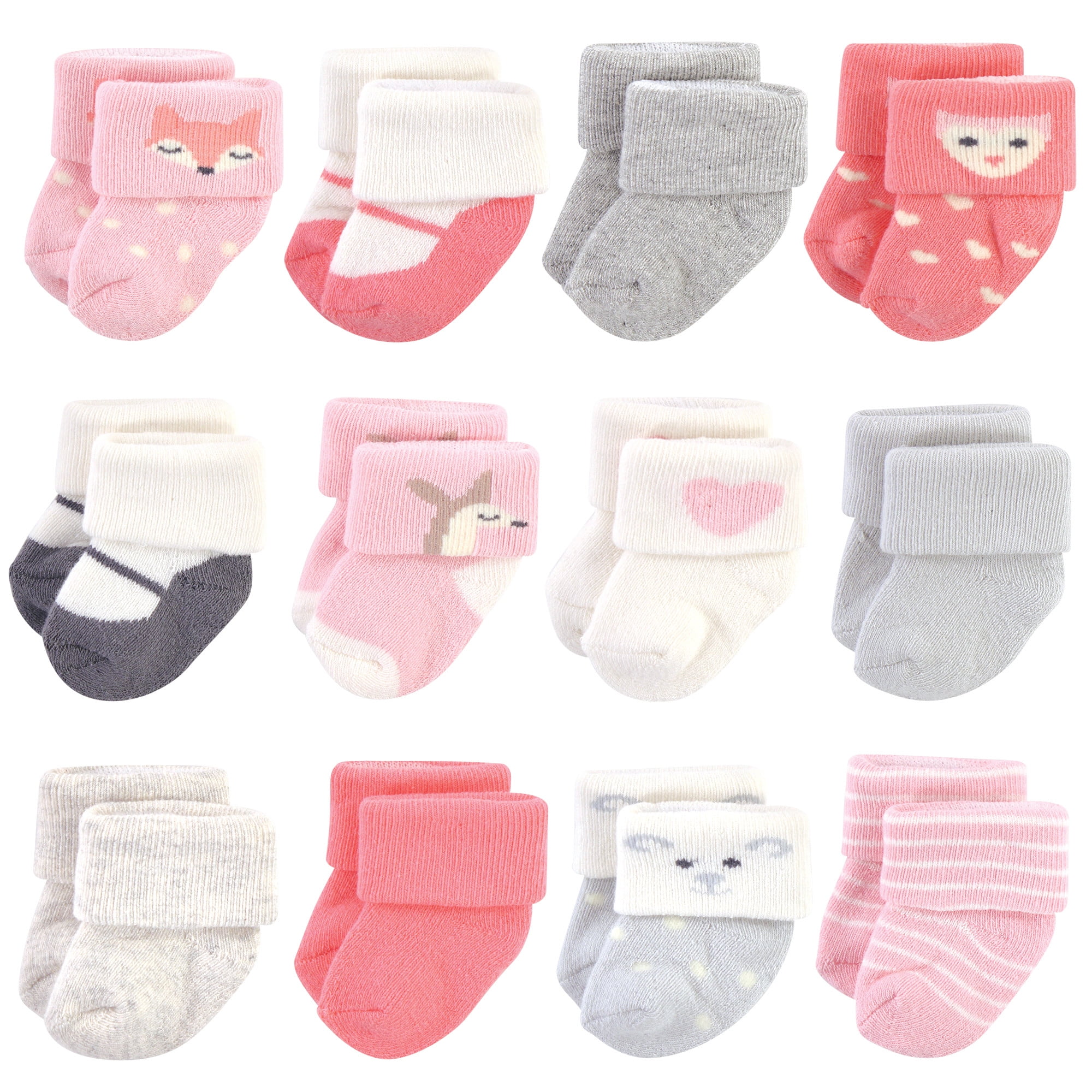 Hudson Baby Cotton Rich Baby Terry Socks 24-Pack, 12 Days Of