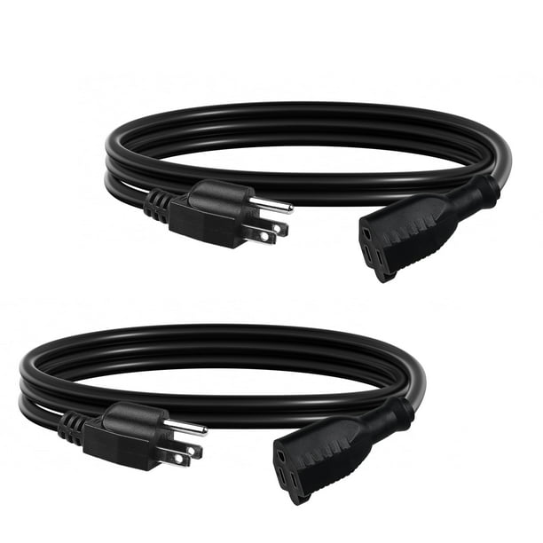 Cable de extensión BN-LINK de 6 pies para interiores y exteriores 16/3 SJTW, paquete de 2