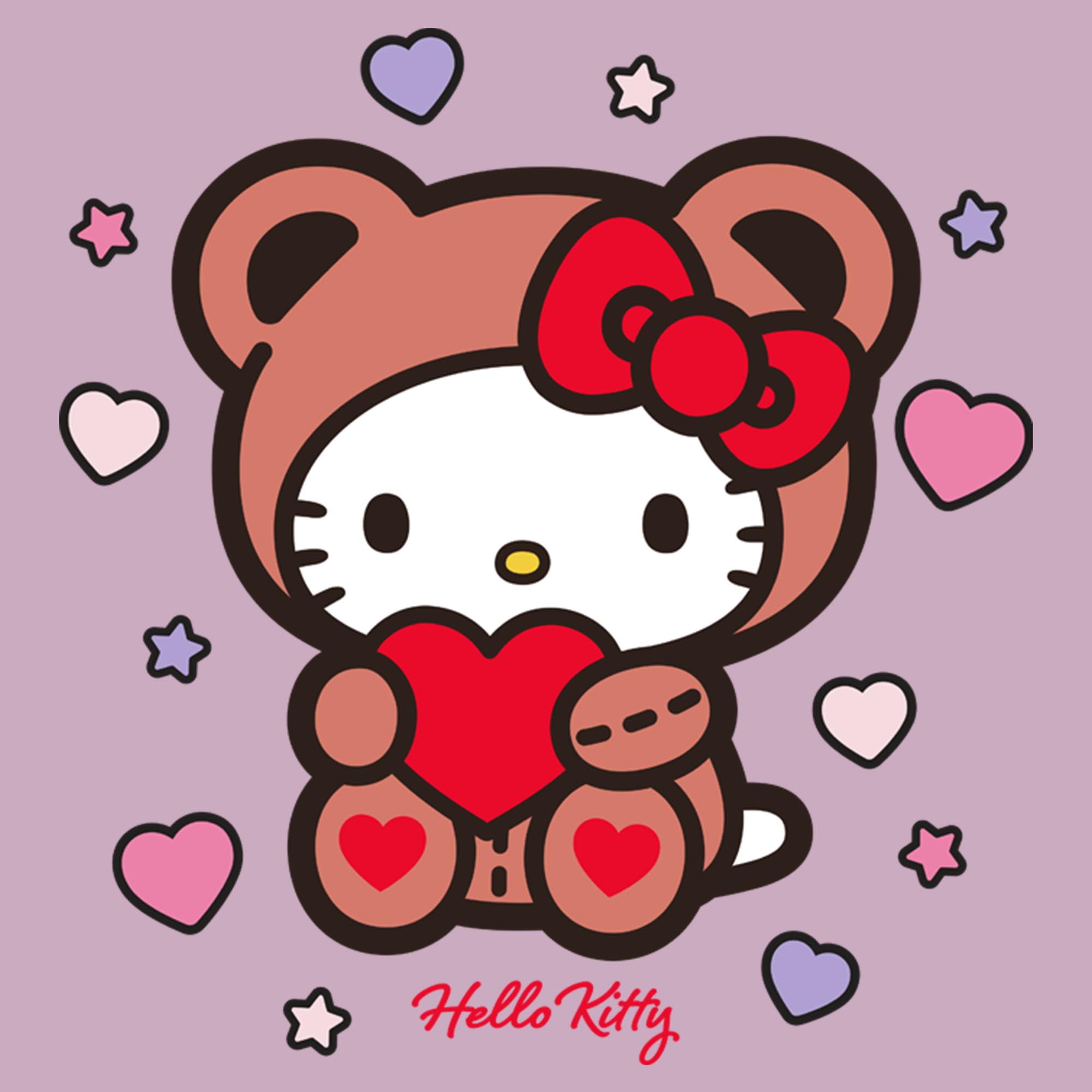 Juniors Hello Kitty Cute Valentine Bear Sweatshirt