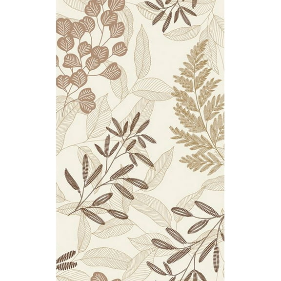 Terracotta Tropical Branches & Leaves Botanical Wallpaper