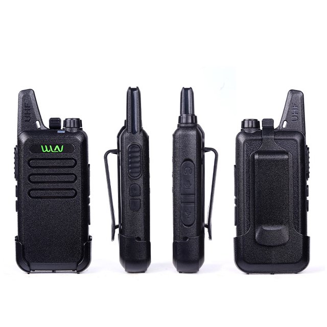 Mini walkie-talkie FM ligero de 5 W de potencia para intercomunicador de restaurante o de hotel
