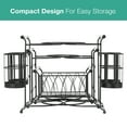 thumbnail image 6 of Sorbus Buffet Caddy — 7-Piece Stackable Set Includes Plate, Napkin, and Silverware Holder, 3-Tier Detachable Tabletop Organizer — Ideal for Kitchen, Dining, Entertaining, Parties, Picnics, etc (Black), 6 of 8