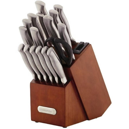 Farberware Edgekeeper® Professional 18-piece Forged Hollow Handle Stainless Steel Knife Block Set with Built-in Edgekeeper®