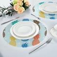 thumbnail image 5 of GZHJMY Pineapple 15.4 Inch Round Dinner Placemat, Polyester Material, Heat-Resistant, Unique Print Design, Dining Table Kitchen Fine Decoration and Beautiful Ornaments., 5 of 5