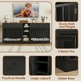 thumbnail image 2 of Garvee 82” Large Dog Crate for 2 Dogs, Double Dog Kennel Furniture with 4 Drawers & Shelves, Heavy-Duty Wooden Dog Crate TV Stand, Indoor Dog Cage for Medium to Large Dogs, Black, 2 of 7