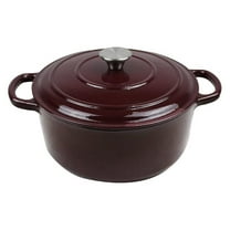 Cast Iron Enameled Pot/Casserole/Duch Oven 7 Qt. with Cover, Merlot