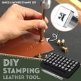 thumbnail image 3 of Outil de Estampage en Cuir DIY 36 Pcs Lettres Alphabet Chiffres 1/4 Pouce, 3 of 9