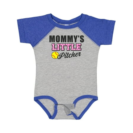 

Inktastic Mommys Little Pitcher Softball Gift Baby Girl Bodysuit