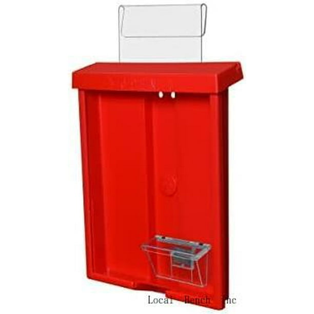 Outdoor Brochure Holder 8 1/2"W X 11"H Red W/Adbox & Large Window Hook