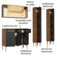 thumbnail image 4 of Cocina Integral Madesa Emilly Voice 169cm Marrón/Negro, 4 of 5