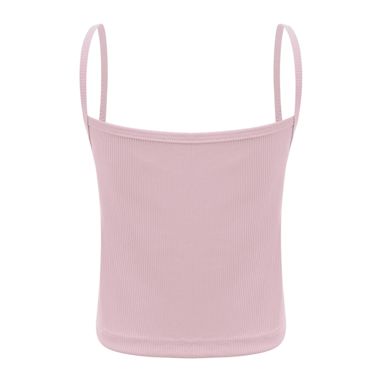 Yruioon Girls Ribbed Tank Top Kids Sports Training Undershirt