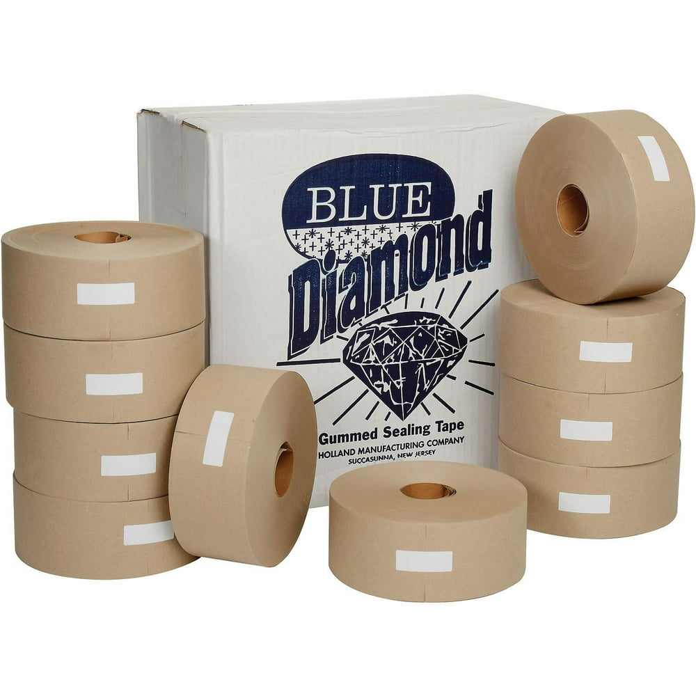 5 Mil Kraft Water Activated Tape, 3" x 600', Tan, Lot of 10 Walmart