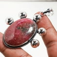 thumbnail image 2 of Rhodonite Gemstone Handmade Ethnic Antique Design Pendant Jewelry 2.7" SA 9415, 2 of 2
