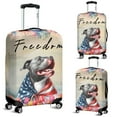 thumbnail image 2 of Freedom Pitbull on Independence Day 4th of July Travel Luggage Cover Terrier Dog Lover Suitcase Dust Protective Decor - 01005, 2 of 5