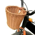 thumbnail image 2 of xiaxaixu Solid Color Rattan Bicycle Baskets, Firm Artificial Woven Bicycle Bag, 2 of 5