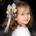 thumbnail image 5 of JoyBowie 4pcs 12 Inch Pastel Satin Hair Bows for Girls, 5 Inch Ribbon Clips for Kids Party Daily Hairstyles, 5 of 10