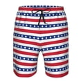 thumbnail image 4 of Naloa American Patriotic Stars And Stripes Men's Beach Shorts, Surfing shorts, Swim trunks, Quick Dry Swim Trunks for Surfing Beach Fun - Medium, 4 of 9