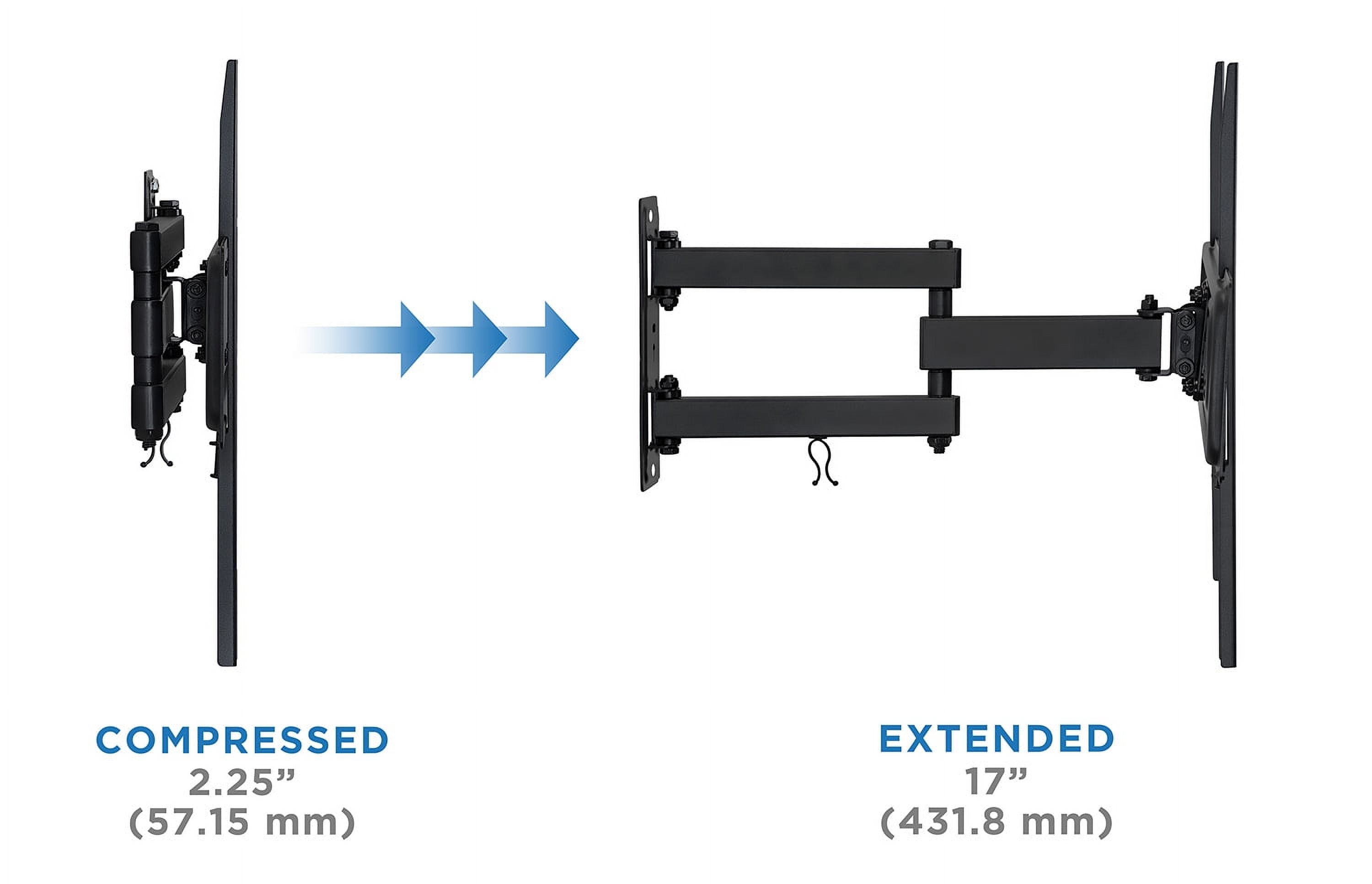 Mount-It! Full Motion TV Wall Mount, 17" Extension, Fits 37" to 70" TV's, Capacity 77 lbs., Heavy Duty