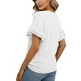 thumbnail image 5 of Vmvidoty Women's Oversized Workout Tee Soft Cotton Loose Fit Solid Color Tshirt for Gym, Yoga, Beach, Summer White S, 5 of 5