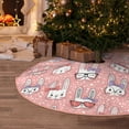 thumbnail image 5 of Rateoe Girl Rabbit Pattern Christmas Tree Skirt with Ties , Christmas Tree Decorations, Farmhouse Christmas Decor Xmas Holiday Decorations-, 5 of 6