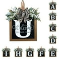 thumbnail image 1 of Décorations de Porte d'Entrée Panneau Couronne Alphabet Décoration Suspendue Extérieure 11.8”*11.8”, 1 of 3