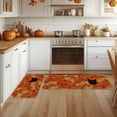 thumbnail image 4 of Sm:)e Pumpkin Cat Linen Fall Kitchen Rugs and Mats, 17x29Inch and 17x47 Inch, Non Slip Mat for Porch Patio Hallway, 4 of 6