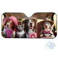 thumbnail image 2 of Xoenoiee Cute Dog Cat Pattern Sun Shade for Car Front Windshield UV Ray Blocker Vehicle Interior Sunshade Keep Car Interior Cool Universal Fits Trucks, SUVs, Sedans, 57.1x27.4 inches, 2 of 6
