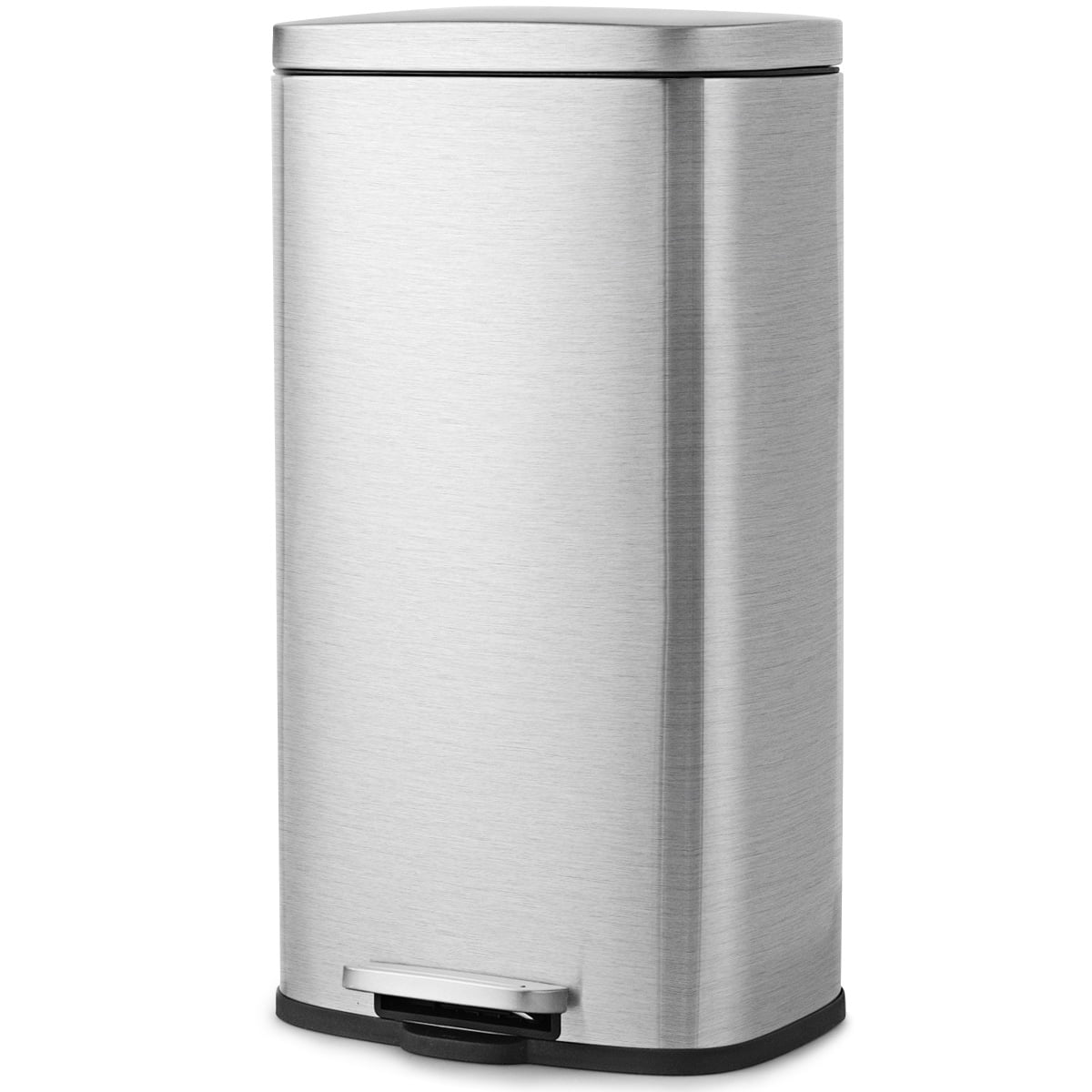 8 Gallon Stainless Steel Trash Garbage Can Airtight Silent Step Bin