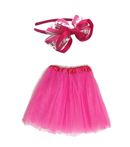 Rush Dance Breast Cancer Awareness Ribbon Head Bow Accessories Headband Pink