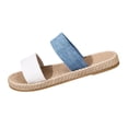 thumbnail image 2 of Comfortable Sandals for Women,Summer Sandals,Flat Sandals for Women,Women's Sandals,Womens Flat Shoes,Women's Fashion Plus-Size Casual - Flat Sandals,Blue,7, 2 of 4