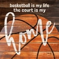 thumbnail image 4 of Gango Home Decor Contemporary Soccer Goals & Basketball Home; Two 12x12in Art Prints in White Frames, 4 of 6