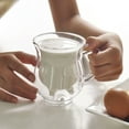 thumbnail image 5 of Opolski Cute Cow Double Layer Glass Mug Milk Juice Coffee 250ml Creamer Cup with Handle, 5 of 8