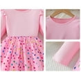 thumbnail image 6 of YUSIM Toddler Girls Tutu Dresses- Mesh Long Sleeve Cute Casual Princess Dress Pink Size 2-6 T, 6 of 8