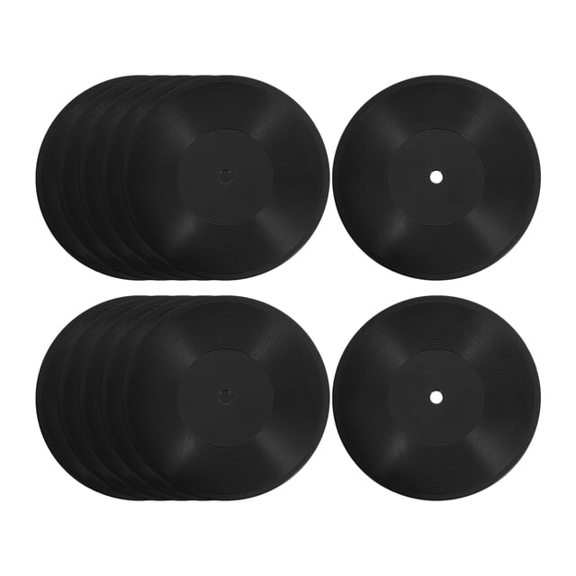 12 discos en miniatura para casa de muñecas, muebles de música en miniatura, escala 1:12, modelo de discos de vinilo pequeños para casa de muñecas, sala de música, accesorios de micropaisaje