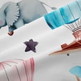 thumbnail image 5 of Blue Aircraft Curtains & Drapes Brown Beige Airplane Curtains, Cartoon Elephant Blackout Curtains Rainbow Hot Air Balloon Living Room Curtains, Colorful Stars Window Curtains Cute Animal Bedroom Decor, 5 of 6