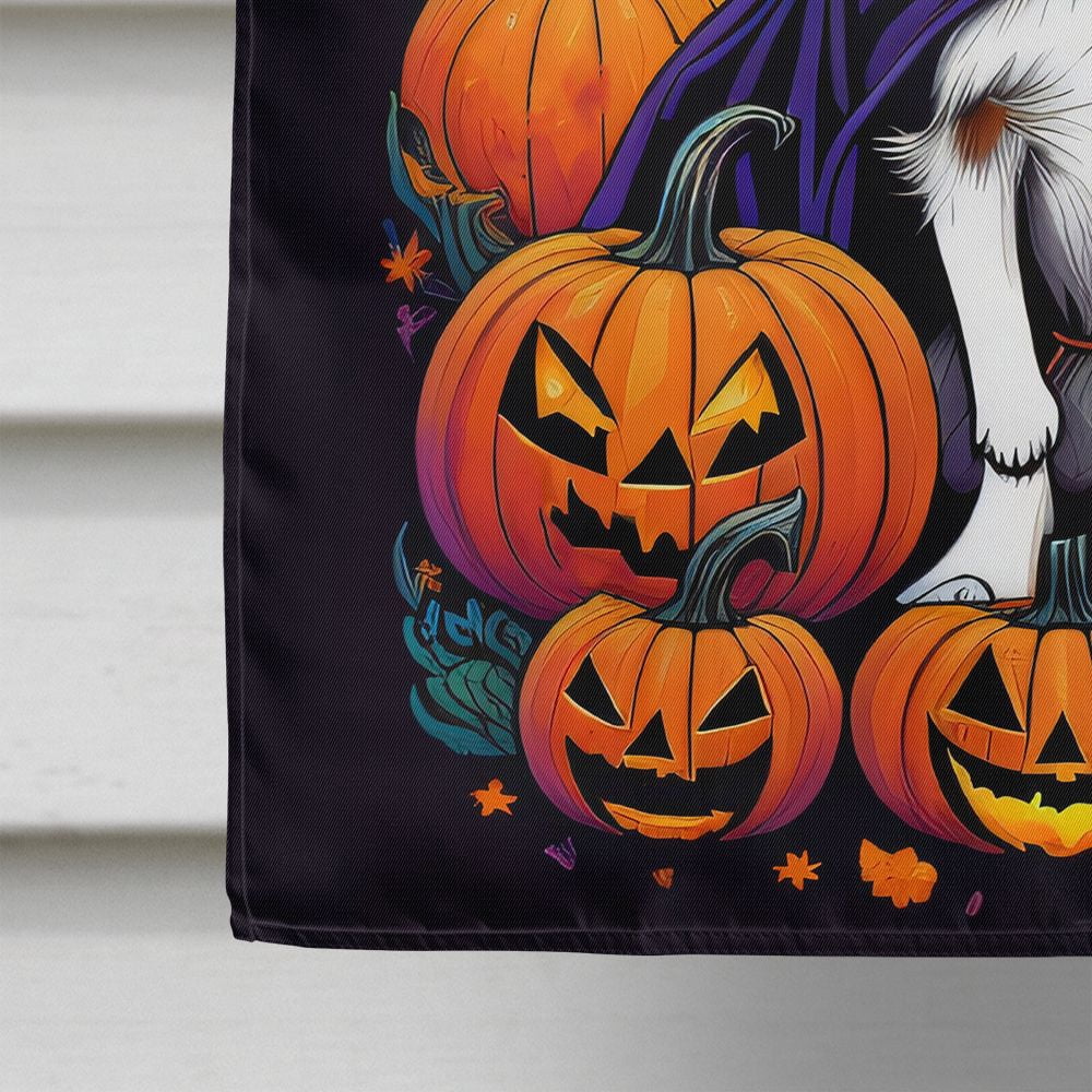 Halloween Jack Russell Terrier Dog House Flag 28x40IN Double-Sided Polyester Decorative Sleeve Pole Flag for Outdoor Home Garden