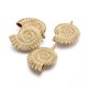 thumbnail image 1 of Tibetan Style Alloy Pendants Lead Free & Nickel Free & Cadmium Free Nautilus Shell Real 18K Gold Plated Matte Gold Color 37x27x7mm Hole: 3mm, 1 of 4
